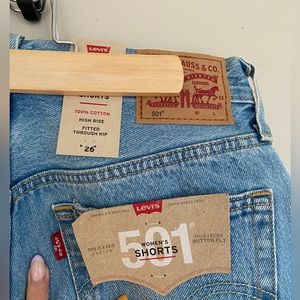 LEVI’S high rise jean shorts SIZE 26!
